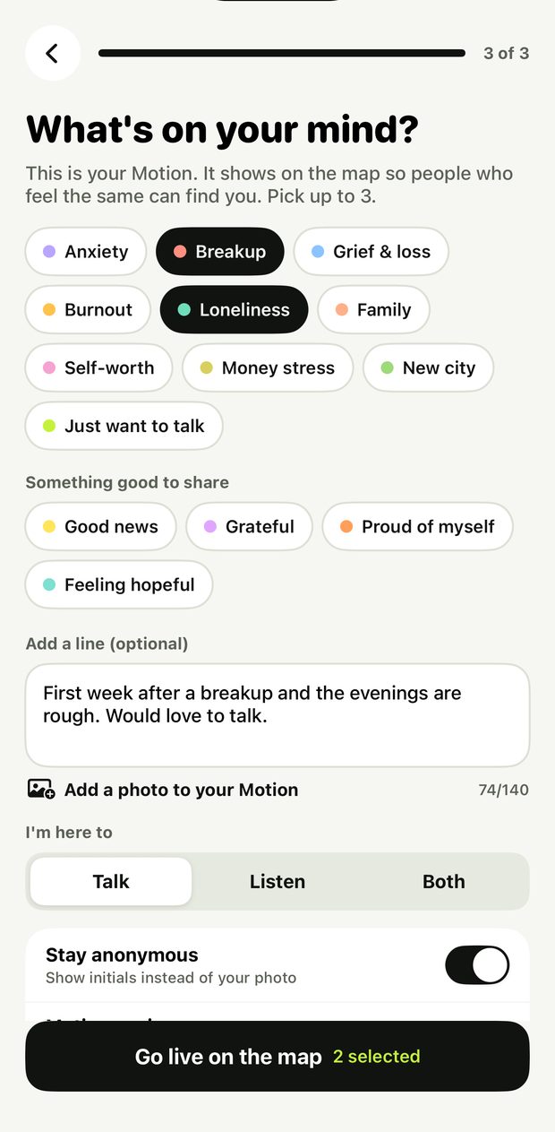 Choosing topics for your Motion